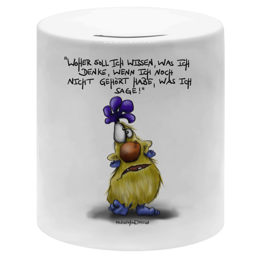 Money box Woher soll ich wissen, was ich denke, wenn ich noch nicht...