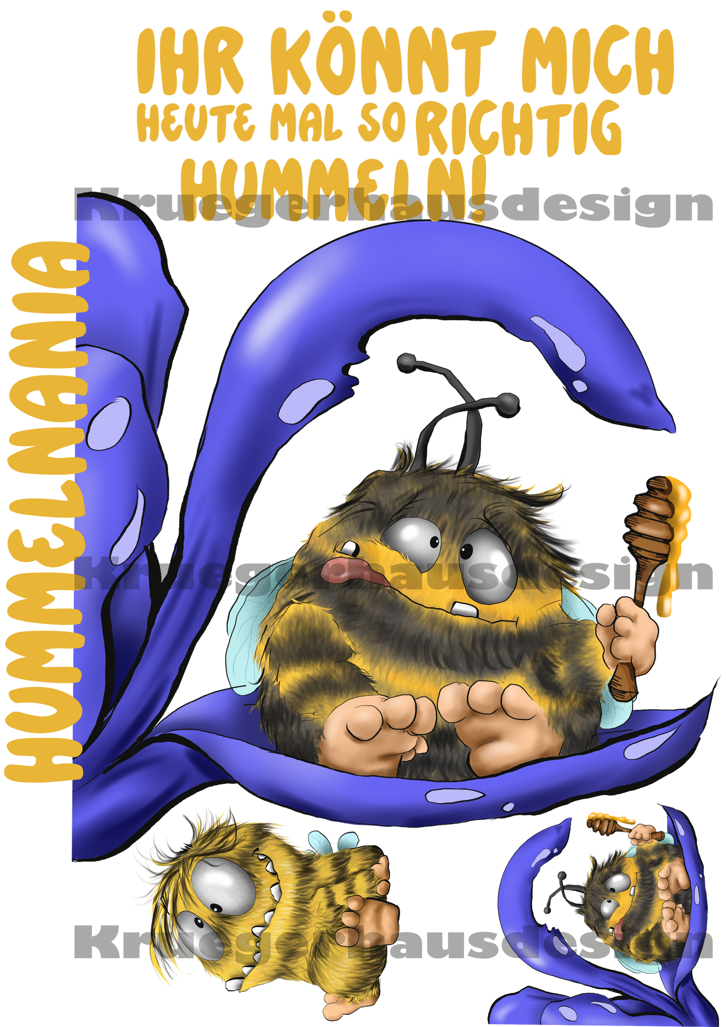 Bügelbild Hummel Mania lustig – DIY T-Shirt Druck DIN A4 – Plotterbild Transferfolie – Geschenk Idee – Limited Edition April