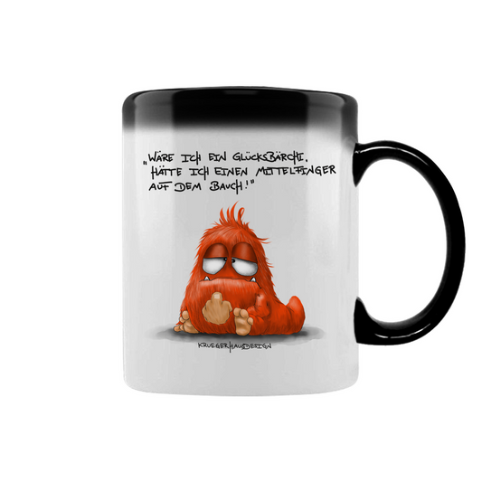Zaubertasse Wäre ich ein Glücksbärchi, hatt ich einen Mittelfinger...