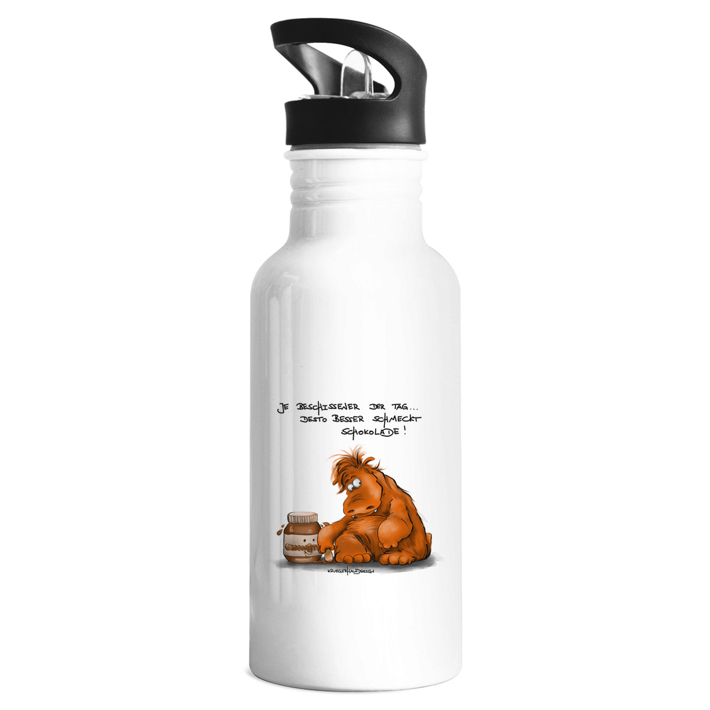 Edelstahl-Trinkflasche Je beschissener der Tag... desto besser schmeckt ...