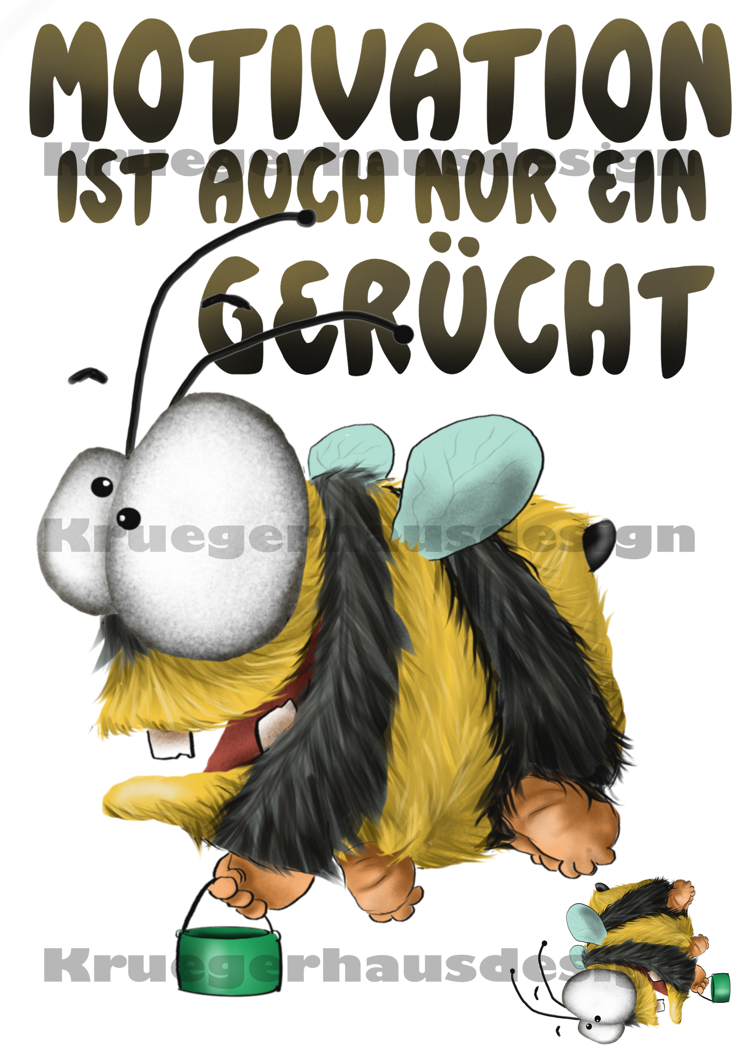 Lustiges Bügelbild Motivation DIN A4 – „Motivation ist auch nur ein Gerücht“ – DIY T-Shirt Transferfolie – Humor Spruch – Limited April Edition