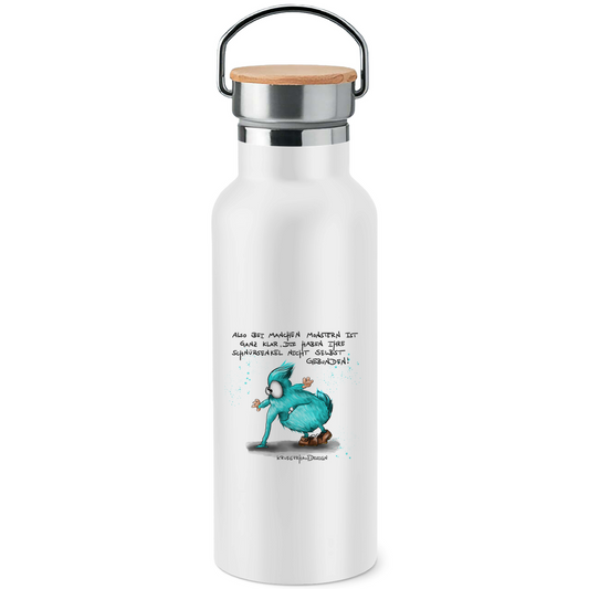 Edelstahl-Trinkflasche mit Bambusdeckel Also bei manchen Monstern ist ganz klar, die haben....