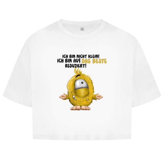 Damen Oversize Crop Top Ich bin nicht klein! Ich bin auf das Beste reduziert!