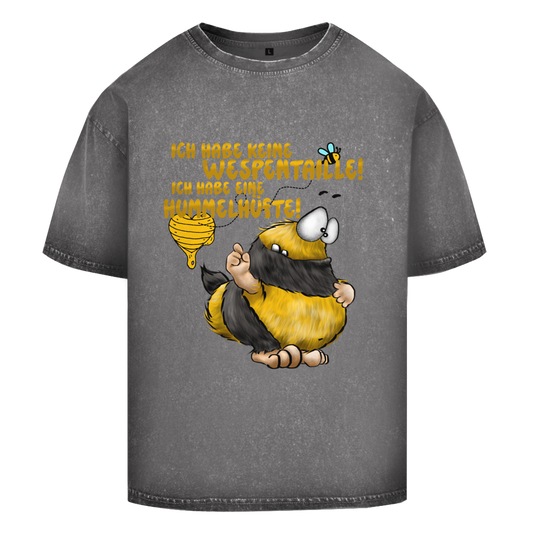 Oversize Washed T-Shirt Ich habe keine Wespentaille! Ich habe eine Hummelhüfte!