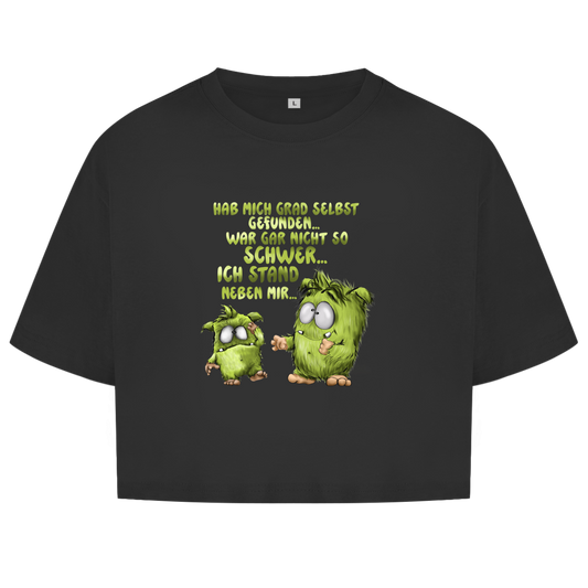 Damen Oversize Crop Top Hab mich grad selbst gefunden…