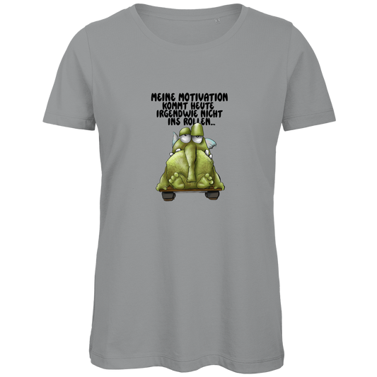 Damen Premium Bio T-Shirt Meine Motivation kommt heute irgendwie nicht... Design 2