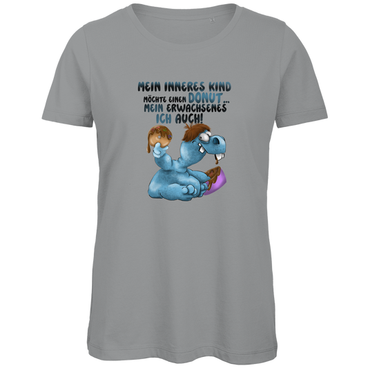 Damen Premium Bio T-Shirt Mein inneres Kind möchte einen Donut... Design 2