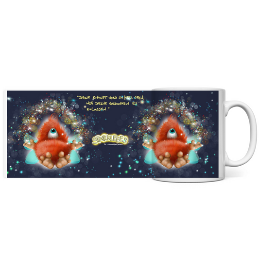 Panorama Tasse Sparkleees by Kruegerhausdesign, Deine Zukunft wird so hell sein...