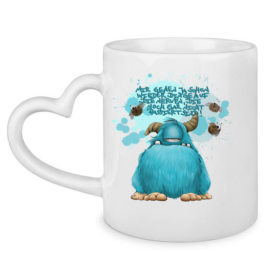 Tasse mit Herzhenkel Mir gehen