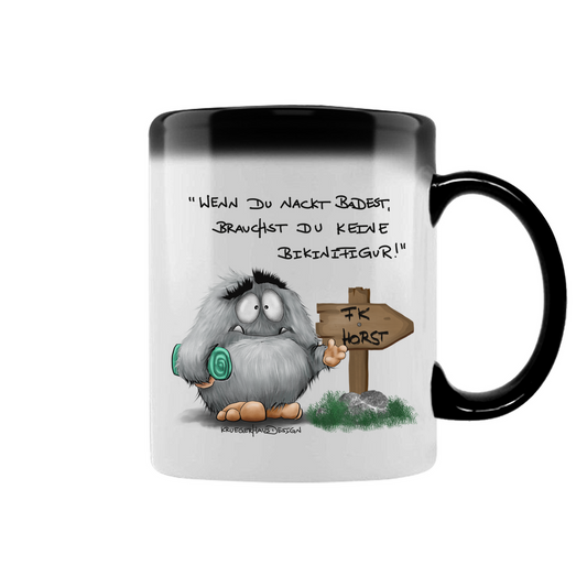 Zaubertasse Wenn du nackt badest, brauchst du keine Bikinifigur!