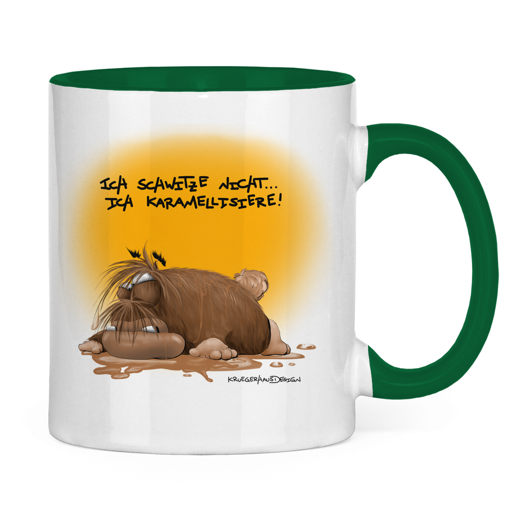 Tasse zweifarbig Ich schwitze nicht… ich karamellisiere!