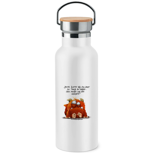 Edelstahl-Trinkflasche mit Bambusdeckel Heute hatte ich mal Zeit in mich zu gehen... Das mache...