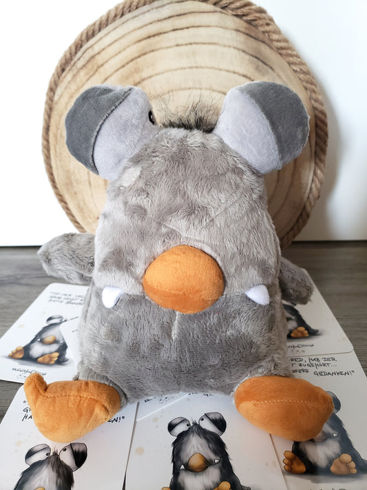 Kruegerhausdesign Stofftier, Plüschtier, Henry Monster, Tut mir leid, hab dir grad nicht zugehört... Hatte beseere Gedanken... + 5 Postkarten