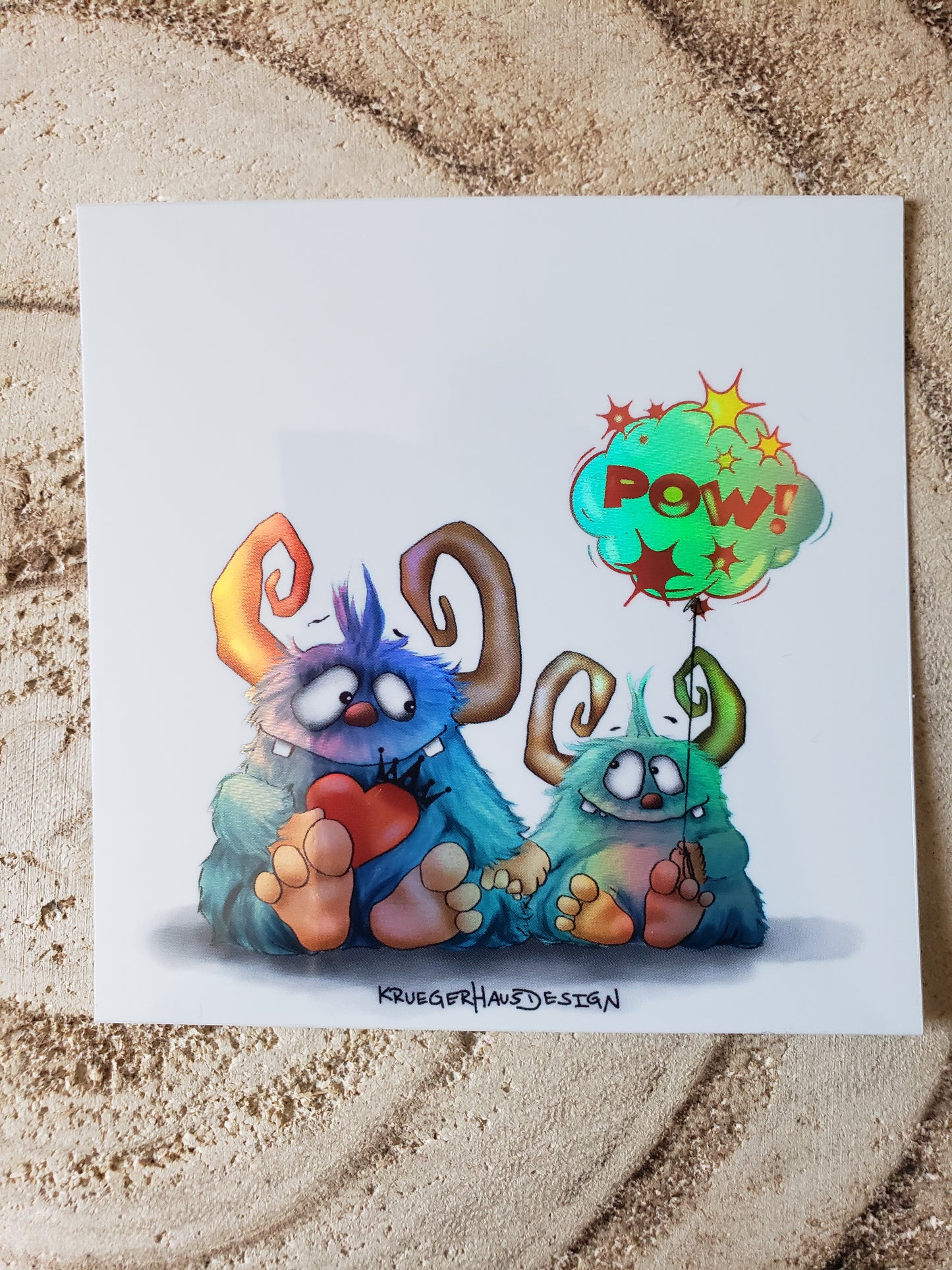 Sticker Hologram Kruegerhausdesign mit Monster "Klassiker"