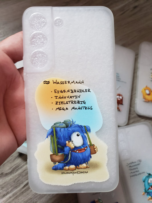 Muster Flexi Case Handyhülle für Galaxy S22plus Sternzeichen Wassermann