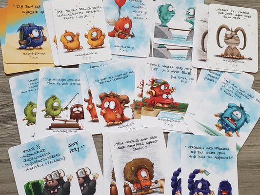 Postkarten Set Monster Kruegerhausdesign aus allen 24 Karten der Sternzeichen