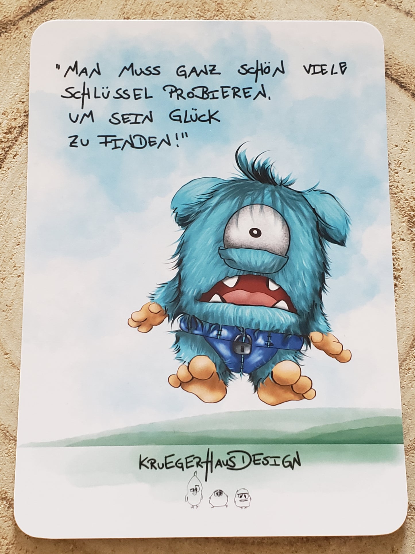 Postkarte Monster Kruegerhausdesign Jungfrau Thema 2 Stück