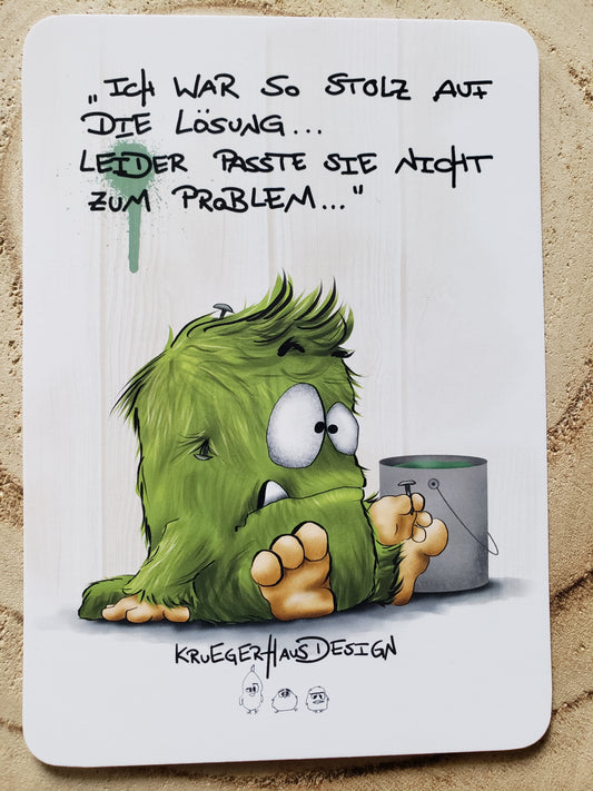 Postkarte Monster Kruegerhausdesign "Ich war so stolz.."