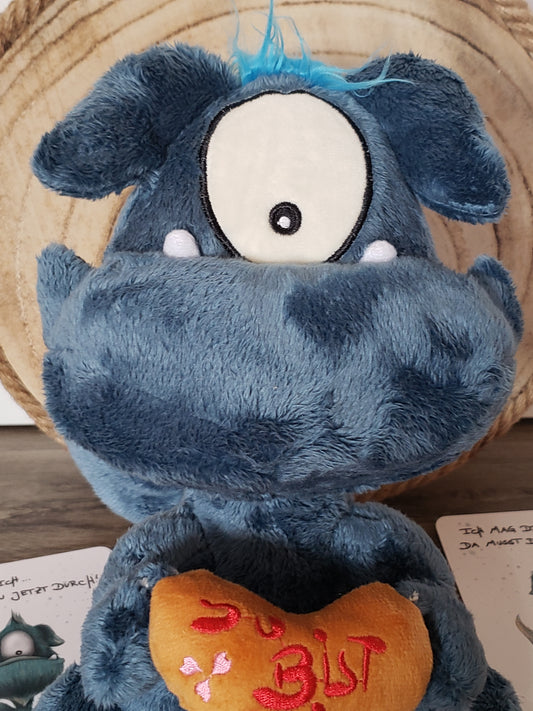 Kruegerhausdesign Stofftier, Plüschtier, Oskar, Ich mag dich, da musst du jetzt durch... Monster