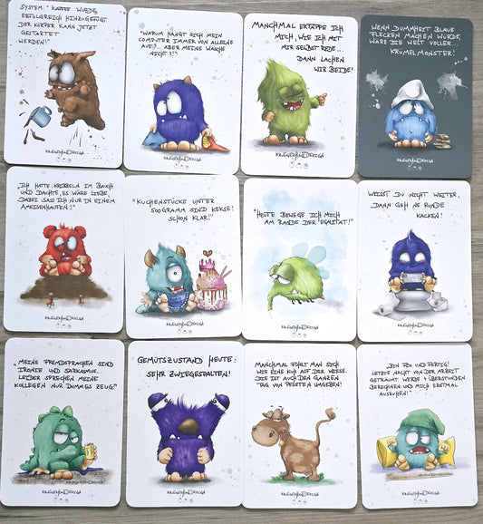 Postkarten Set Monster Kruegerhausdesign September 2023, 12 Postkarten.