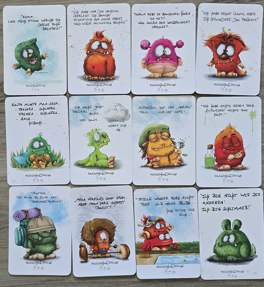 Postkarten Set Monster Kruegerhausdesign Juni 2024, 12 Postkarten