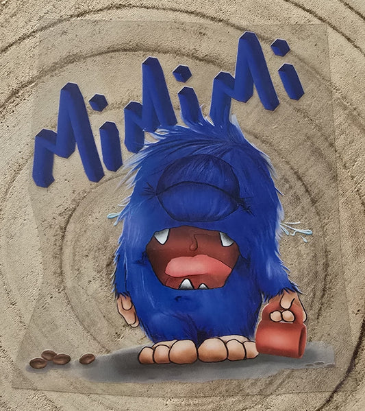 Rub on, UV Folienaufkleber, Monster, Mimimi