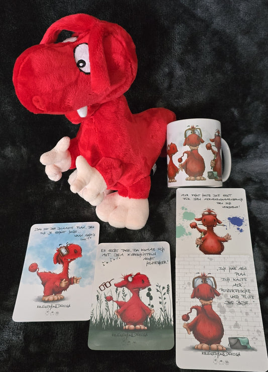 Geschenkset Noah, Plüschmonter mit Tasse und 4 Postkarten limitiert!