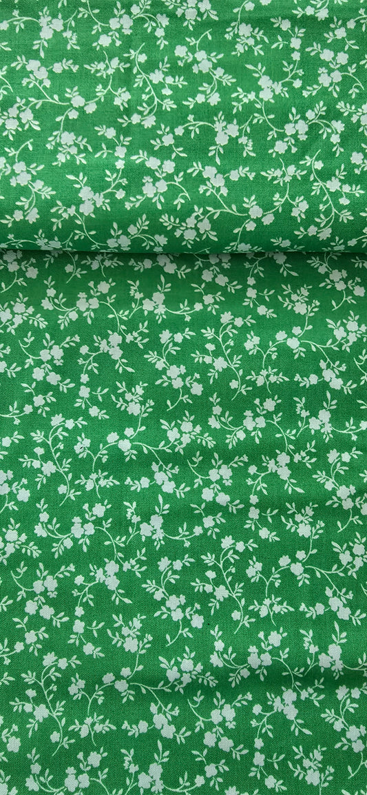 0,5m ,Westfalenstoffe Baumwolle, grün hellblau, Mille Fleurs Organic Cotton