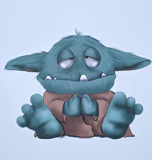 XXL Bügelbild Kruegerhausdesign Monster möge der Sonntag....