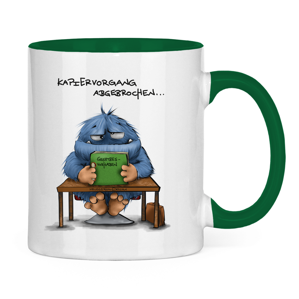 Tasse zweifarbig Kopiervorgang abgeschlossen