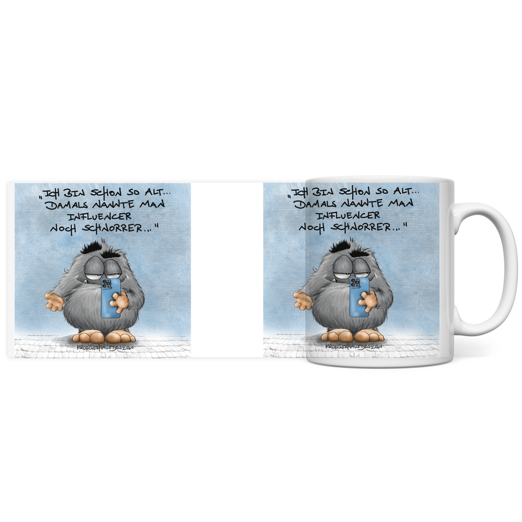 Tasse, Kaffeetasse, Teetasse, Kruegerhausdesign Monster mit Spruch, klassisch, Ich bin so alt...