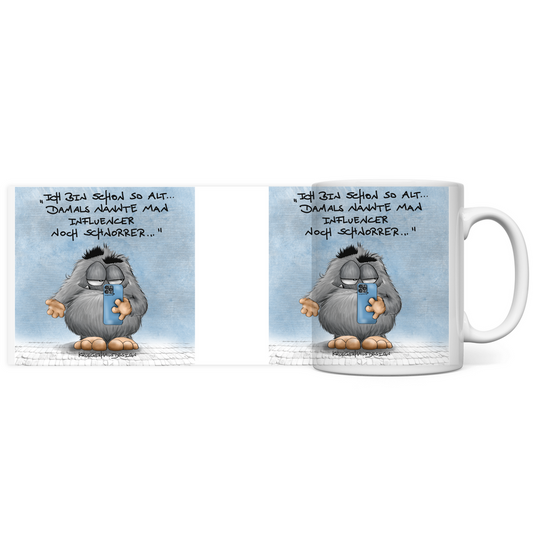 Tasse, Kaffeetasse, Teetasse, Kruegerhausdesign Monster mit Spruch, klassisch, Ich bin so alt...