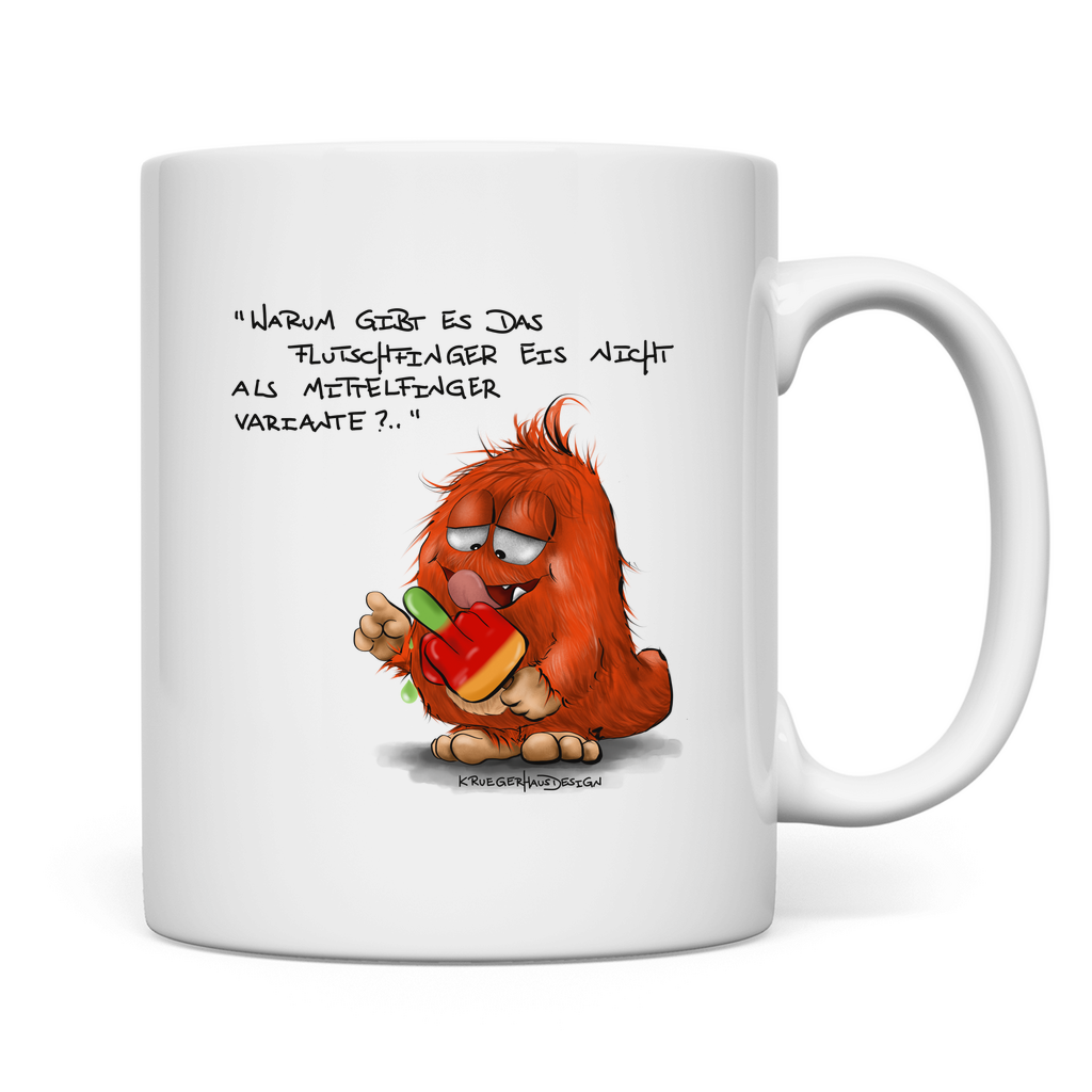 Tasse Warum gibt es das Flutschfinger Eis nicht als Mittelfinger..