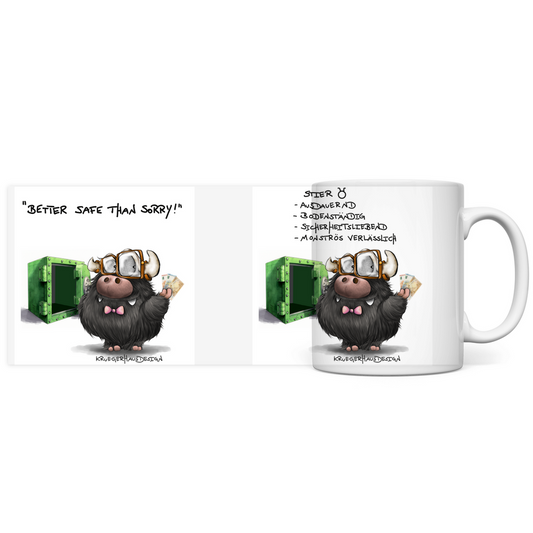 Tasse, Kaffeetasse Kruegerhausdesign Sternzeichen Stier Monster
