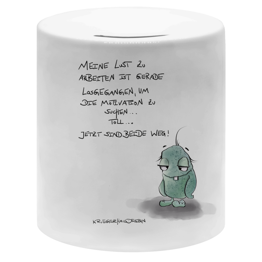 Money box Meine Lust zu arbeiten ist gerade losgegangen, um die...