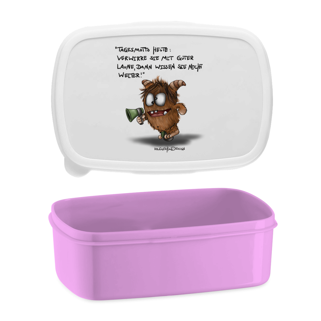 Lunchbox Tagesmotto heute: Verwirre sie mit guter Laune, dann...