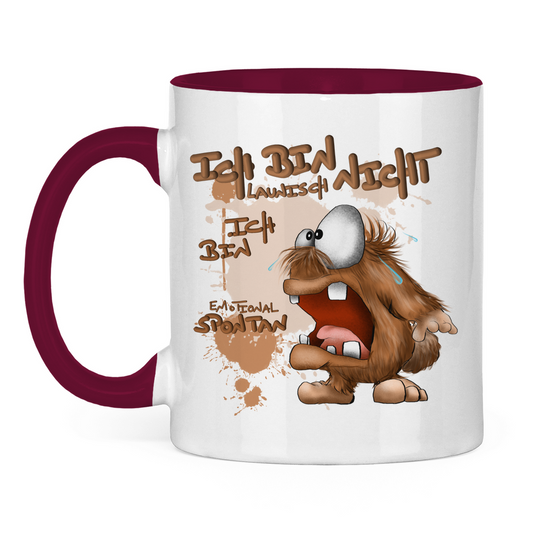 Tasse zweifarbig Ich bin nicht launisch, Ich bin emotional spontan!