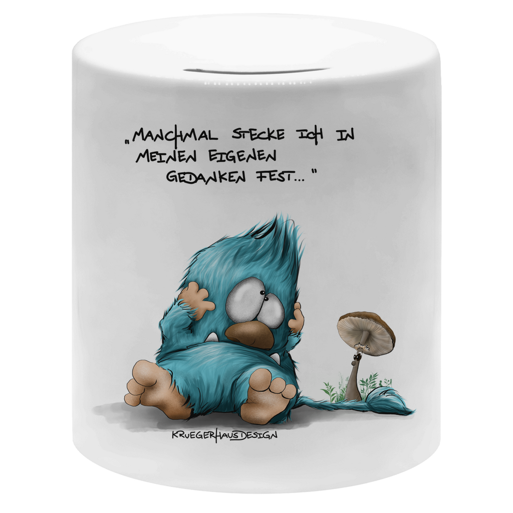 Money box Manchmal stecke ich in meinen eigenen Gedanken fest