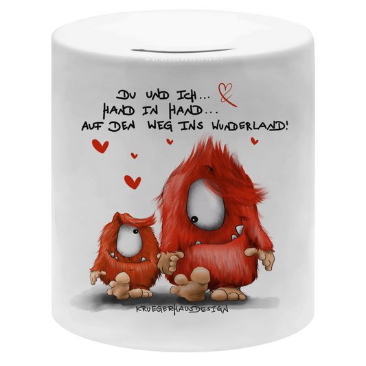 Money box Du und ich... Hand in Hand.. Auf den Weg ins Wunderland!