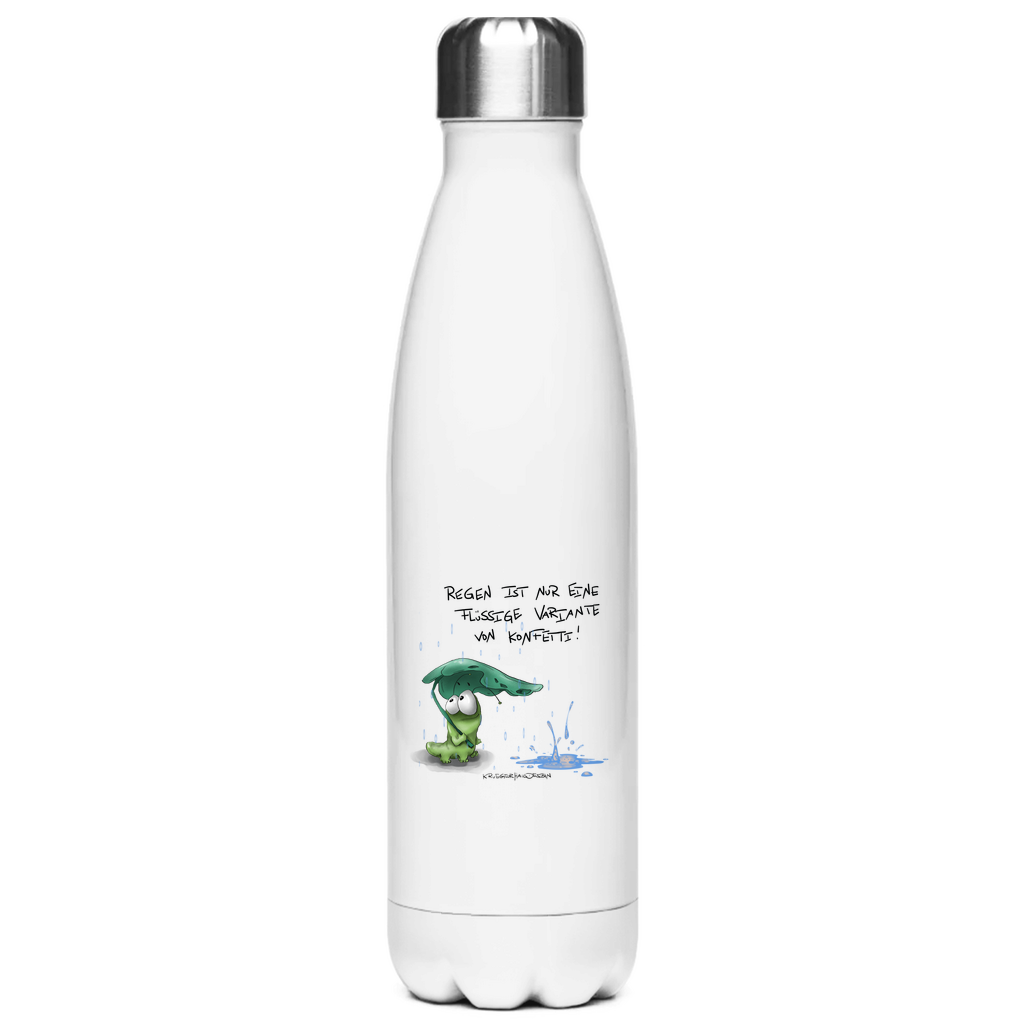 Edelstahl-Thermoflasche Regen ist nur eine flüssige Variante von Konfetti!