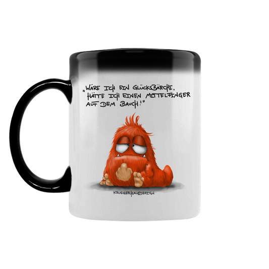 Zaubertasse Wäre ich ein Glücksbärchi, hatt ich einen Mittelfinger...