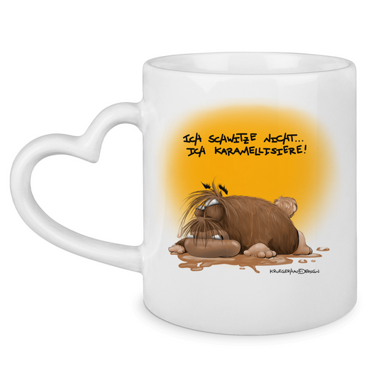 Tasse mit Herzhenkel Ich schwitze nicht… ich karamellisiere!