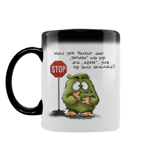 Zaubertasse Wenn der Polizist sagt "Papiere" und ich sag "Schere"...