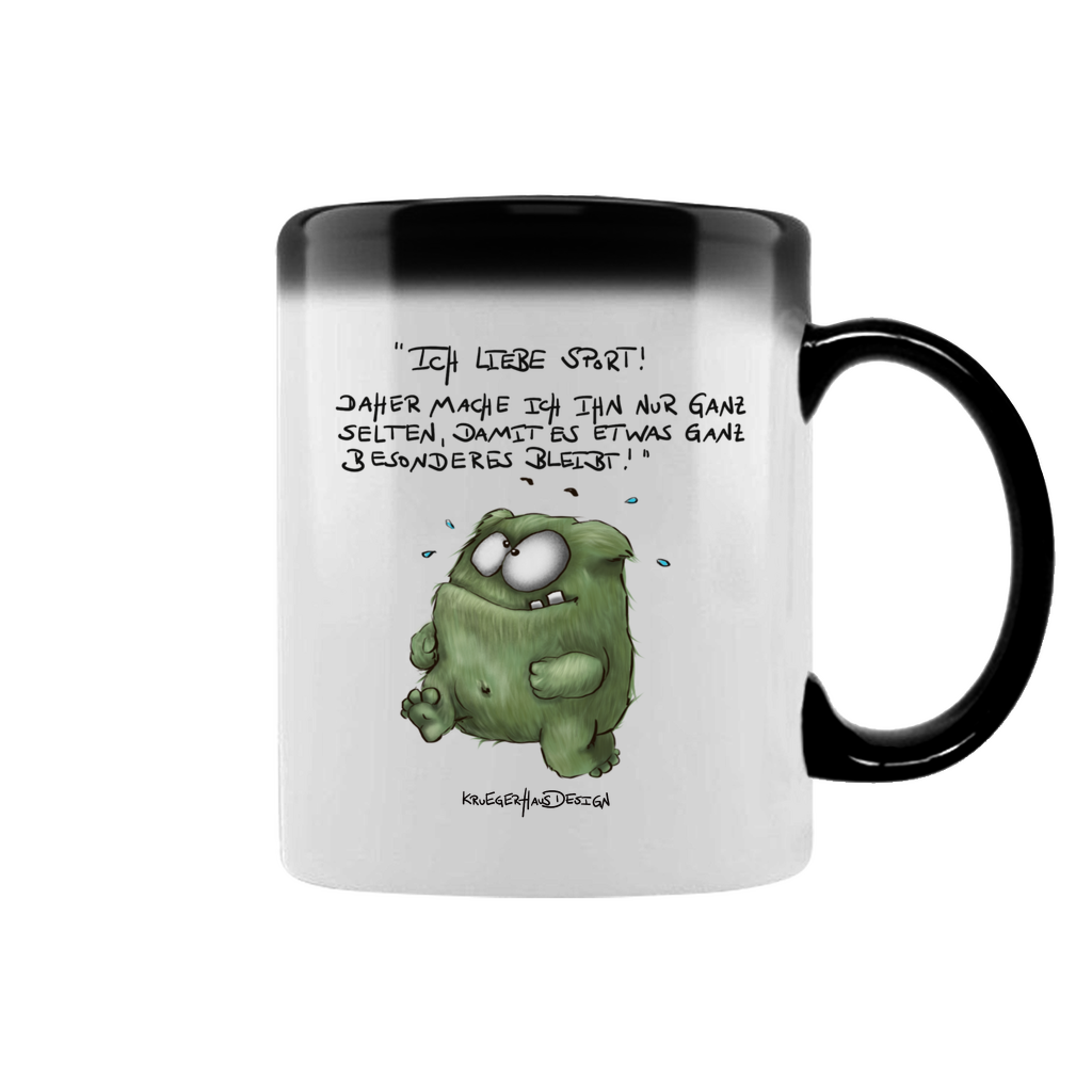 Zaubertasse Ich liebe Sport! Daher mach ich ihn nur ganz selten, damit..