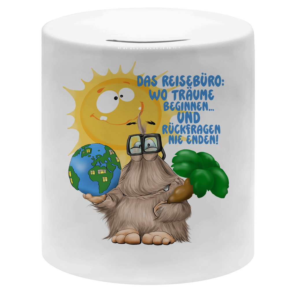 Money box Das Reisebüro: Wo Träume beginnen und Rückfragen nie enden!