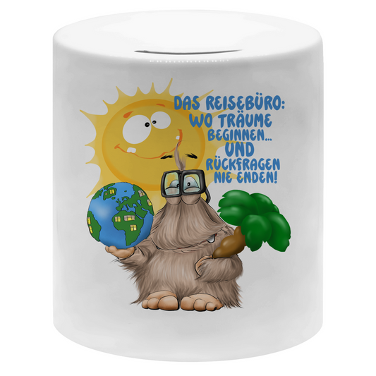 Money box Das Reisebüro: Wo Träume beginnen und Rückfragen nie enden!