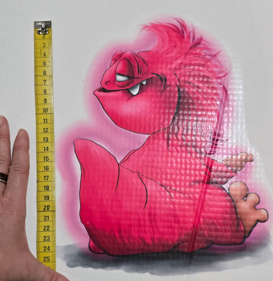 Bügelbild Kruegerhausdesign Monster pink Persönlichkeit sehr groß