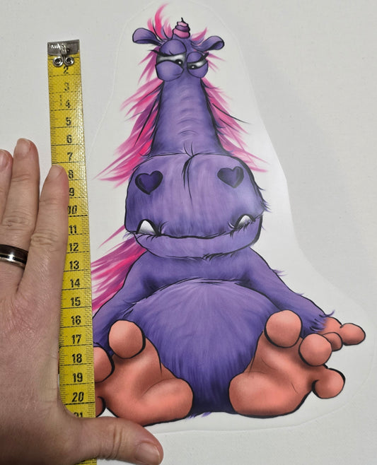 Bügelbild Kruegerhausdesign Monster Einhorn Hilde