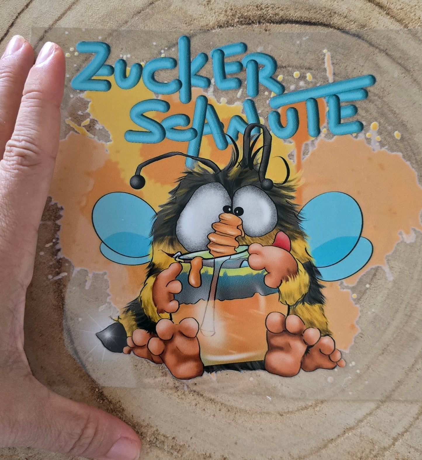 Rub on, UV Folienaufkleber, Monster, Zuckerschnute