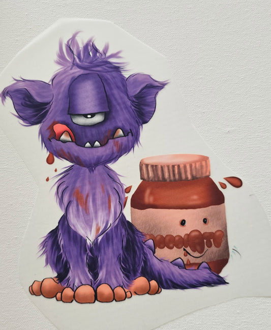 XL Bügelbild Kruegerhausdesign Schokolade Monster